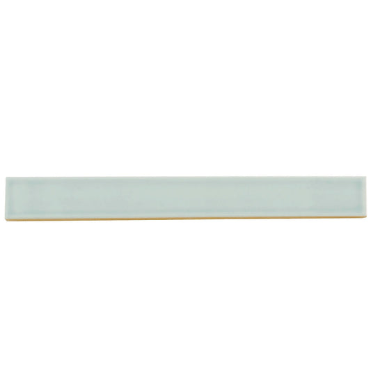 Pastel light Blue 2 x 16 Glossy Ceramic Subway Tile - Sample