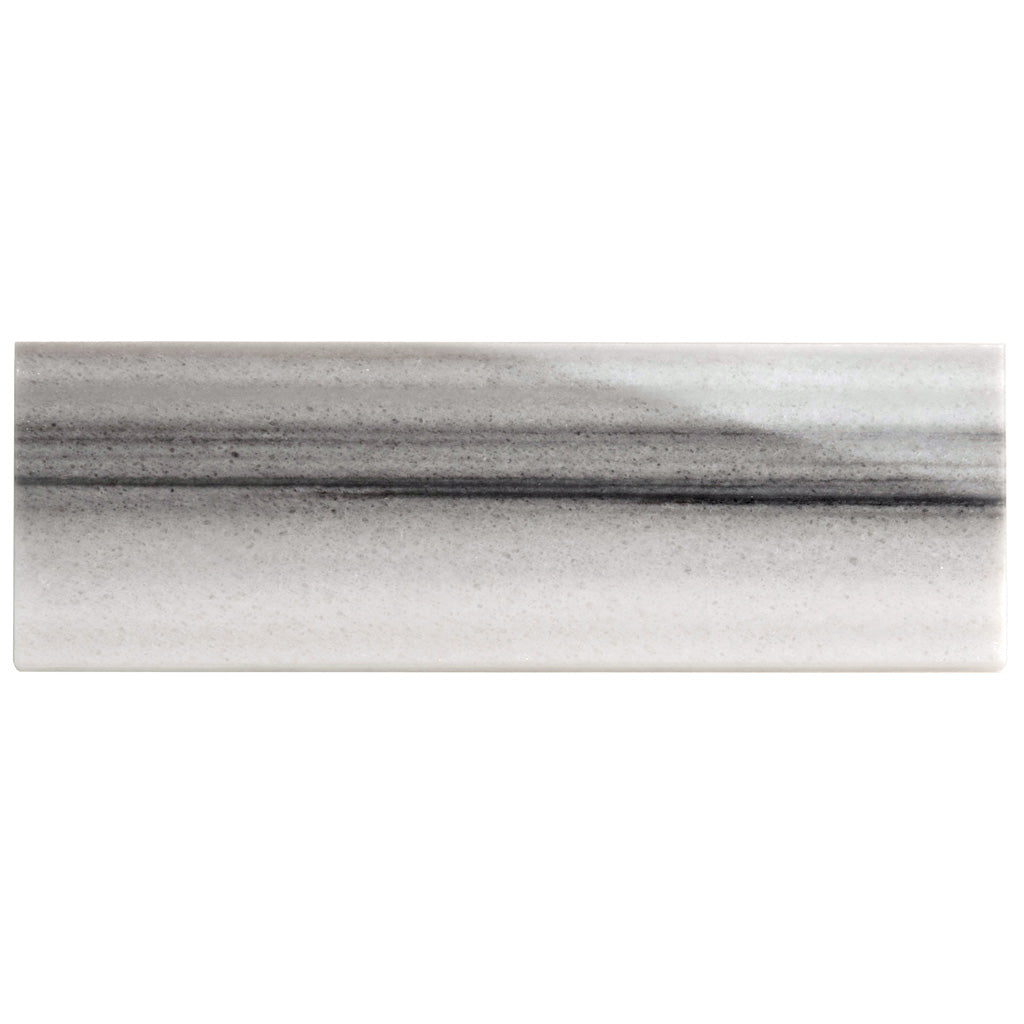 Light Gray 4 x 12 Polished Marble Subway Tile