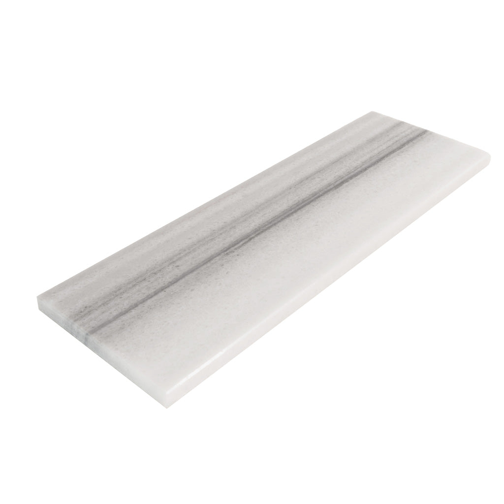 Light Gray 4 x 12 Polished Marble Subway Tile