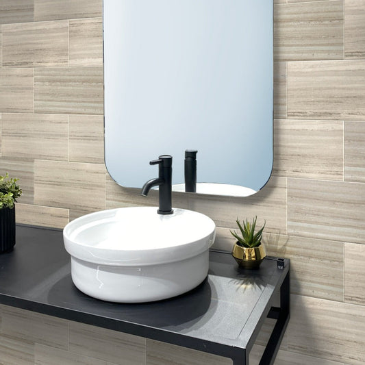 Beige 12 x 24 Honed Marble Large Tile - Sample