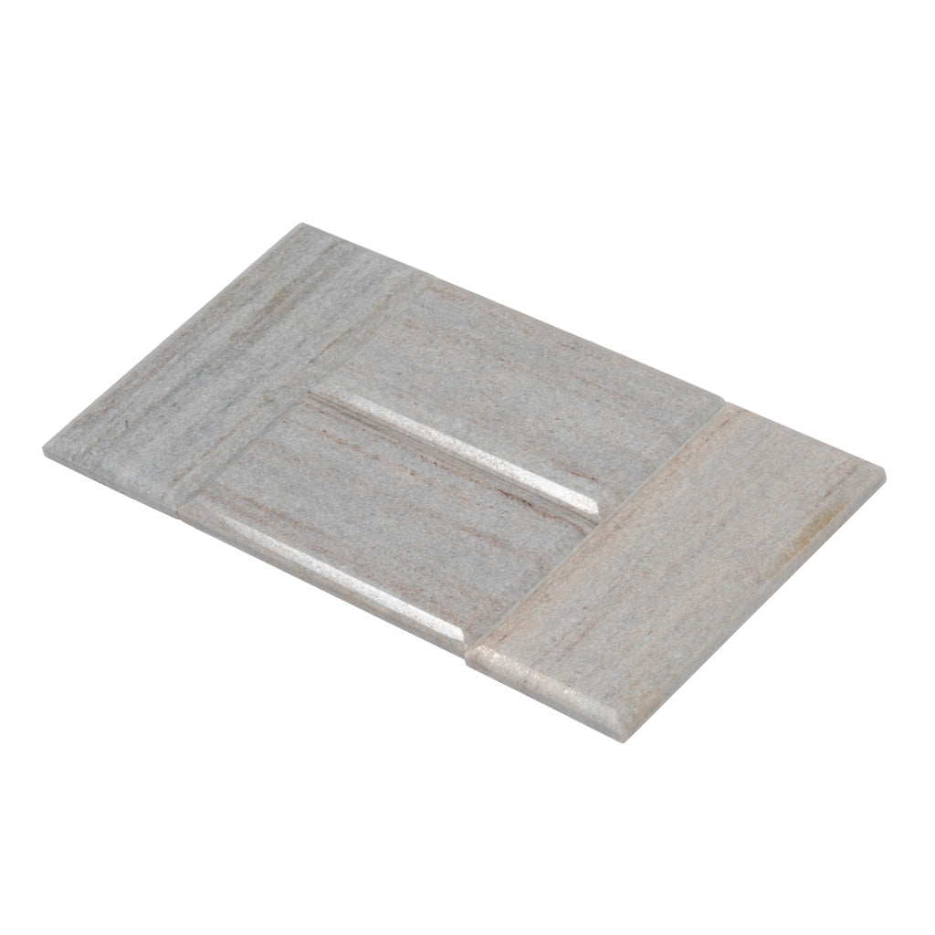 Wooden Beige 3 x 6 Polished, Beveled Marble Subway Tile