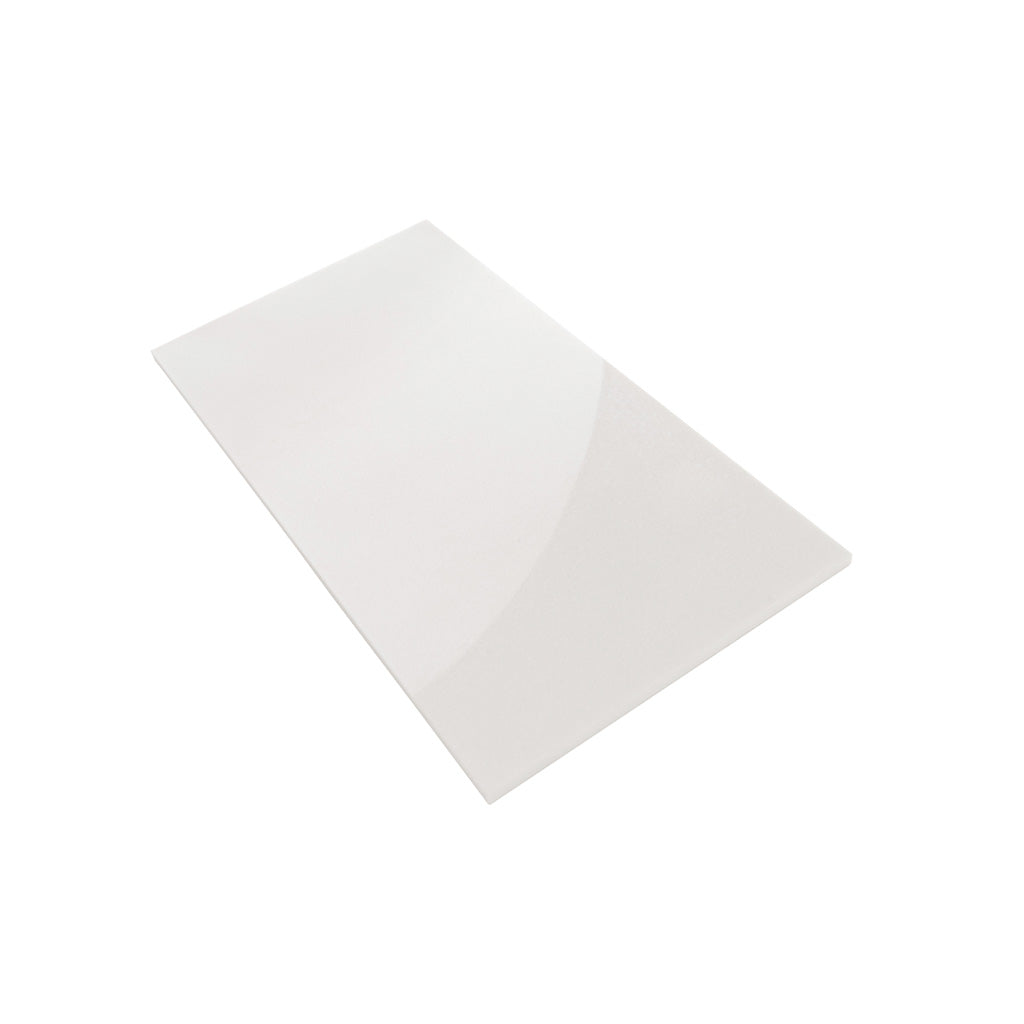 White 12 x 24 Polished Marble Subway Tile