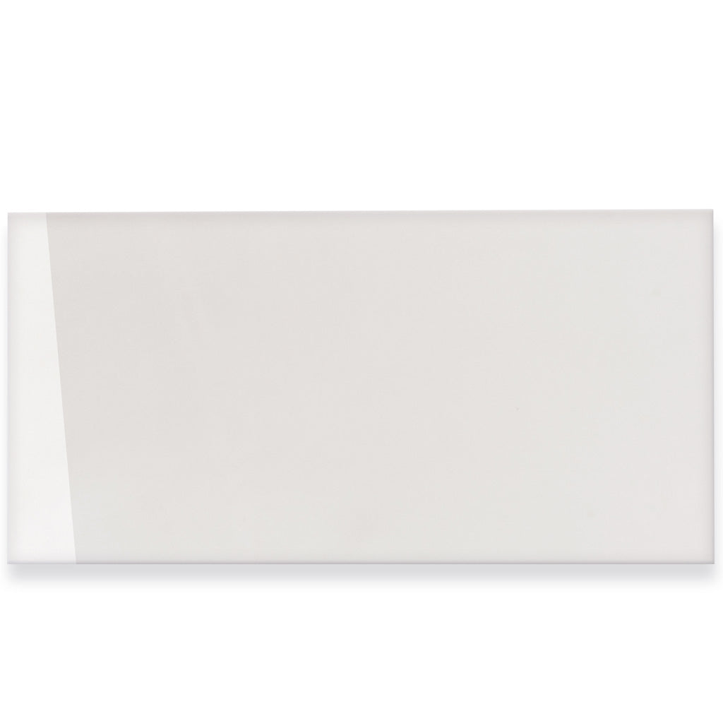 White 12 x 24 Polished Marble Subway Tile