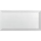 White 3 x 6 Polished, Beveled Marble Subway Tile