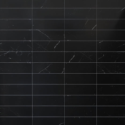 Eastern Black 4 x 12 Polished Marble Subway Tile