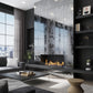 Silver-charcoal Gray 16 x 48 Matte Ceramic Large Tile