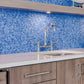 Blue 12 x 12 Glossy Glass Mosaic Tile