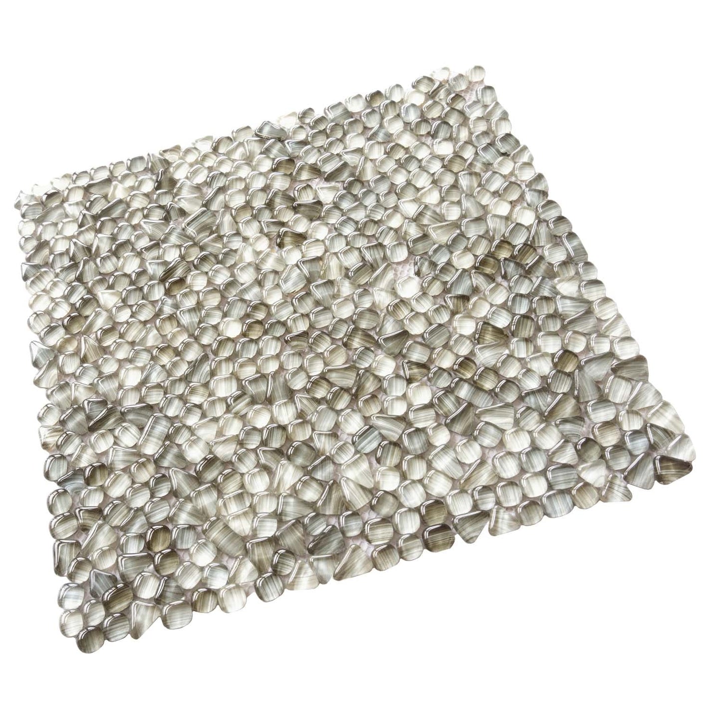 Gray 12 x 12 Glossy Glass Mosaic Tile