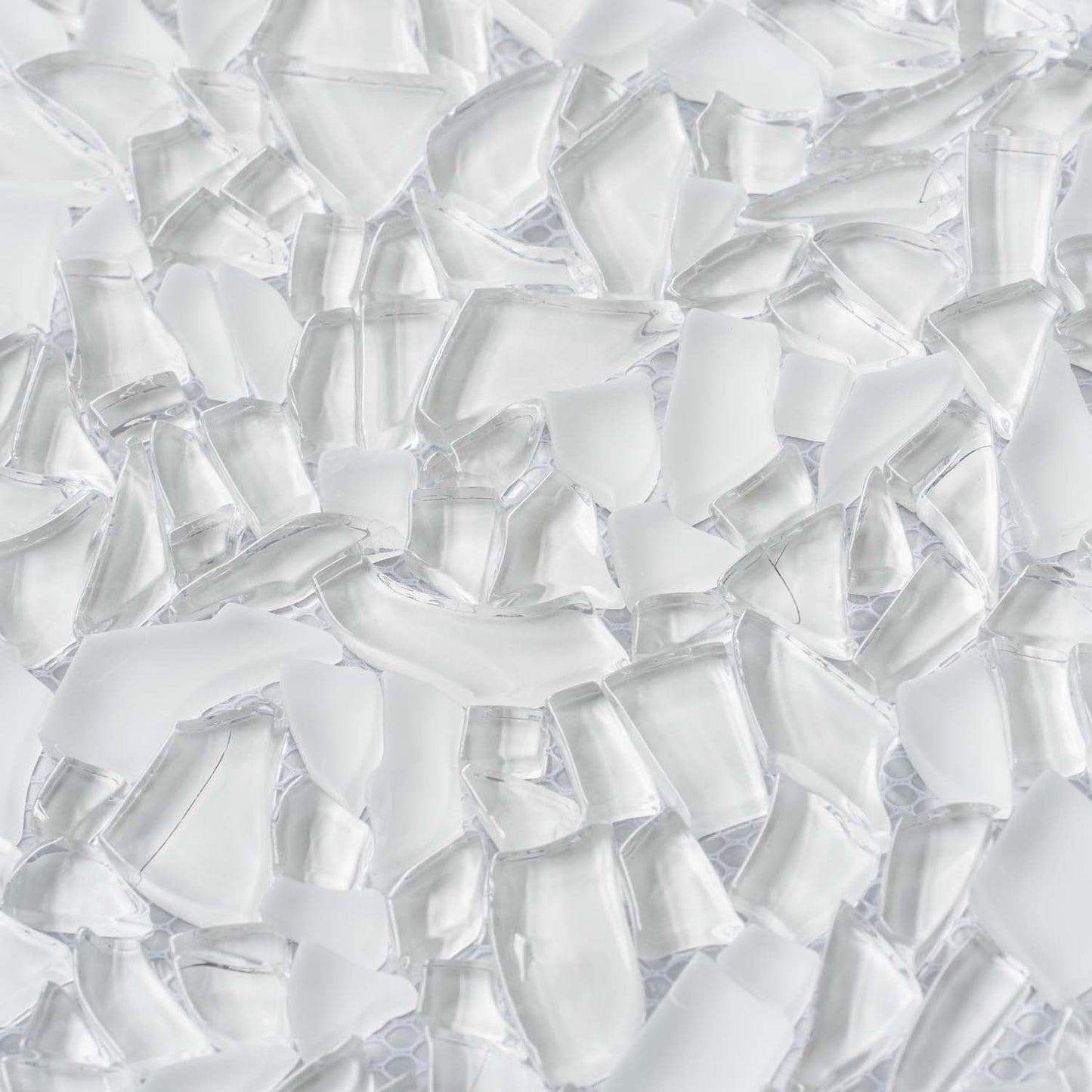 White 11 x 11 Glossy, Matte Glass Mosaic Tile