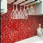 Red 11 x 11 Glossy, Matte Glass Mosaic Tile