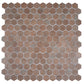 Taupe 12x12 Matte Recycled Glass Hexagon Mosaic Tile