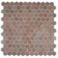 Taupe 12x12 Matte Recycled Glass Hexagon Mosaic Tile - Sample