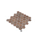 Taupe 12x12 Matte Recycled Glass Hexagon Mosaic Tile - Sample