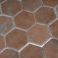 Taupe 12x12 Matte Recycled Glass Hexagon Mosaic Tile - Sample