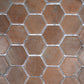 Taupe 12x12 Matte Recycled Glass Hexagon Mosaic Tile - Sample