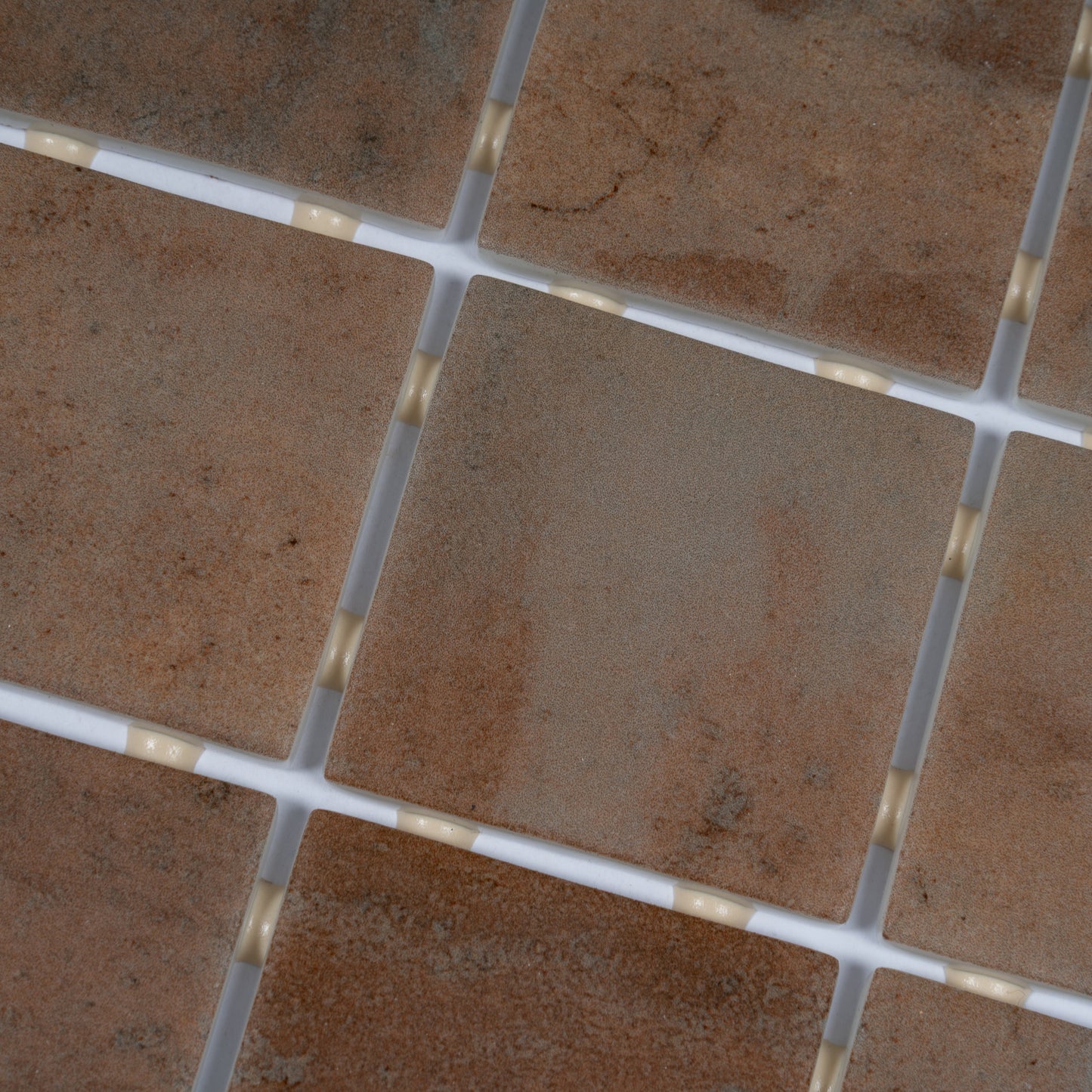 Taupe 12x12 Matte Recycled Glass Square Mosaic Tile - Sample