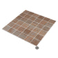 Taupe 12x12 Matte Recycled Glass Square Mosaic Tile - Sample