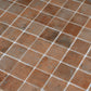 Taupe 12x12 Matte Recycled Glass Square Mosaic Tile - Sample