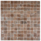Taupe 12x12 Matte Recycled Glass Square Mosaic Tile - Sample