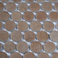 Taupe 12x12 Matte Recycled Glass Round Mosaic Tile