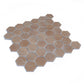 Clay Beige 12x12 Matte Recycled Glass Hexagon Mosaic Tile
