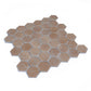 Clay Beige 12x12 Matte Recycled Glass Hexagon Mosaic Tile - Sample