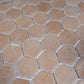 Clay Beige 12x12 Matte Recycled Glass Hexagon Mosaic Tile - Sample