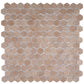 Clay Beige 12x12 Matte Recycled Glass Hexagon Mosaic Tile - Sample