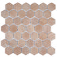 Clay Beige 12x12 Matte Recycled Glass Hexagon Mosaic Tile