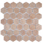 Clay Beige 12x12 Matte Recycled Glass Hexagon Mosaic Tile - Sample