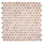Clay Beige 12x12 Matte Recycled Glass Round Mosaic Tile