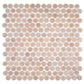 Clay Beige 12x12 Matte Recycled Glass Round Mosaic Tile - Sample