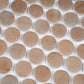 Clay Beige 12x12 Matte Recycled Glass Round Mosaic Tile - Sample