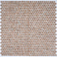 Clay Beige 12x12 Matte Recycled Glass Round Mosaic Tile