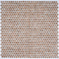 Clay Beige 12x12 Matte Recycled Glass Round Mosaic Tile - Sample