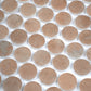 Clay Beige 12x12 Matte Recycled Glass Round Mosaic Tile