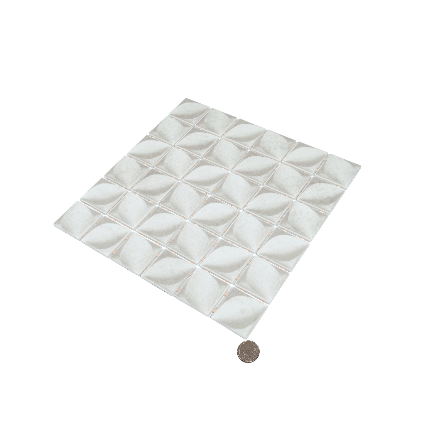 Misty Gray 12x12 Matte Recycled Glass Square Mosaic Tile