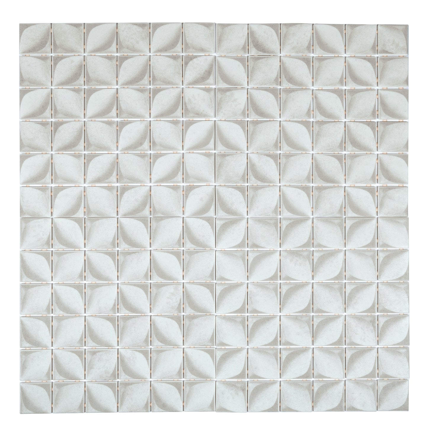 Misty Gray 12x12 Matte Recycled Glass Square Mosaic Tile