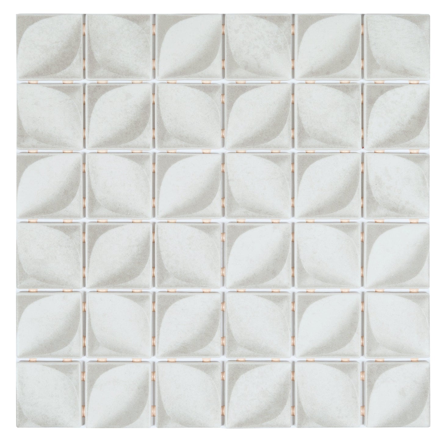 Misty Gray 12x12 Matte Recycled Glass Square Mosaic Tile - Sample