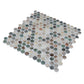 Green Beige 12x12 Matte Recycled Glass Round Mosaic Tile