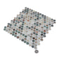 Green Beige 12x12 Matte Recycled Glass Round Mosaic Tile