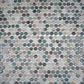 Green Beige 12x12 Matte Recycled Glass Round Mosaic Tile - Sample