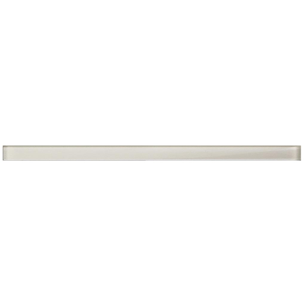 Pearl White 0.5 x 12 Glossy Glass Pencil Trim