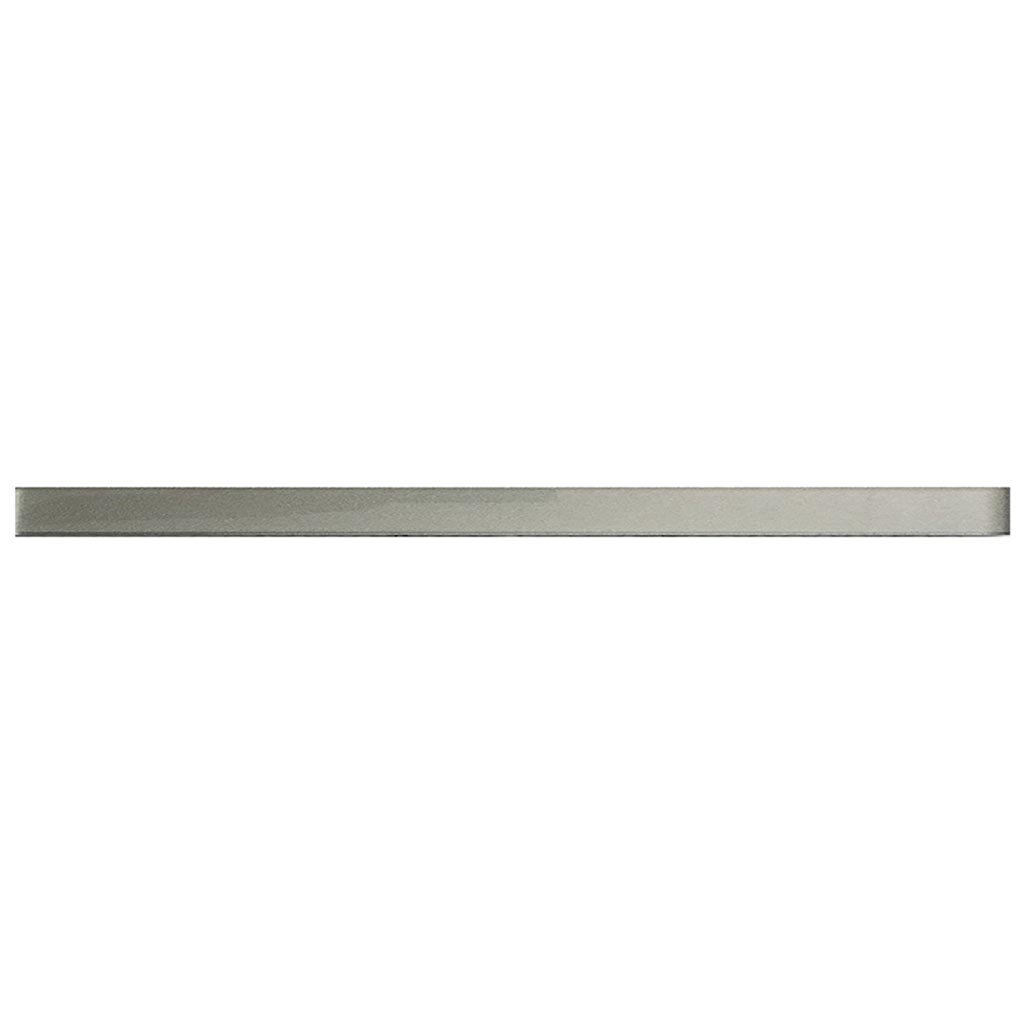 Stone Gray 0.5 x 12 Glossy Glass Pencil Trim