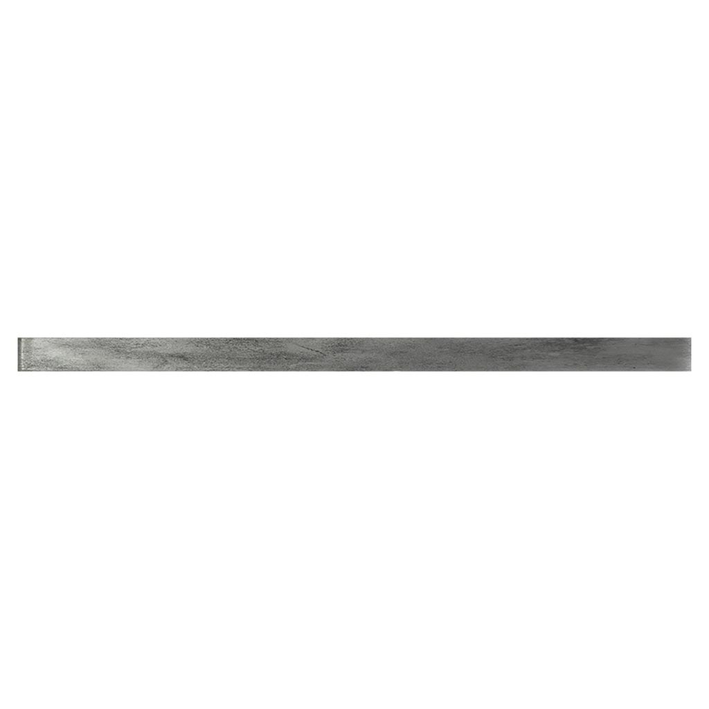 Gray 0.5 x 12 Glossy Glass Pencil Trim