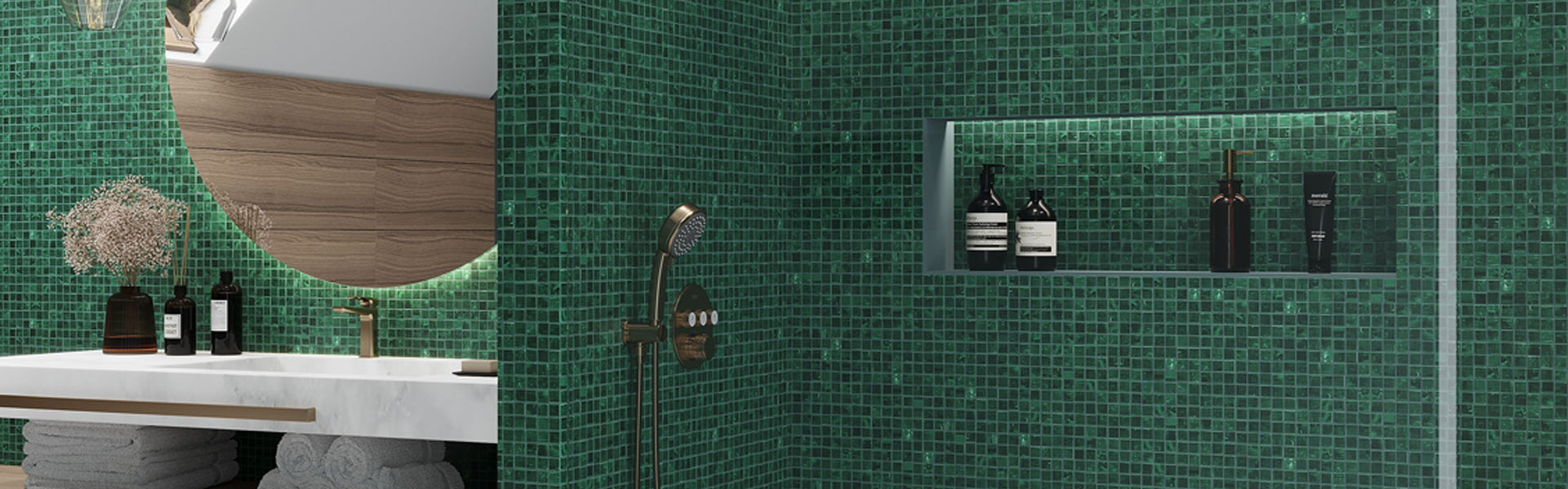 Green Tile Bathroom Ideas | Ideas For Colorful Bathrooms (56) – Tiletopia