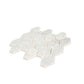 White Silver 12x12 Textured, Foiled Stone Hexagon Mosaic Tile - Sample
