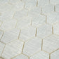 White Silver 12x12 Textured, Foiled Stone Hexagon Mosaic Tile
