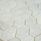 White Silver 12x12 Textured, Foiled Stone Hexagon Mosaic Tile - Sample