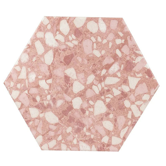 Blush Pink 9 x 11 Matte Porcelain Hexagon Tile - Sample